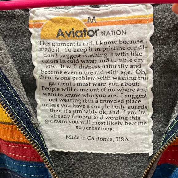 Aviator Nation Rainbow-Stripe Hoodie - Picture 3 of 5